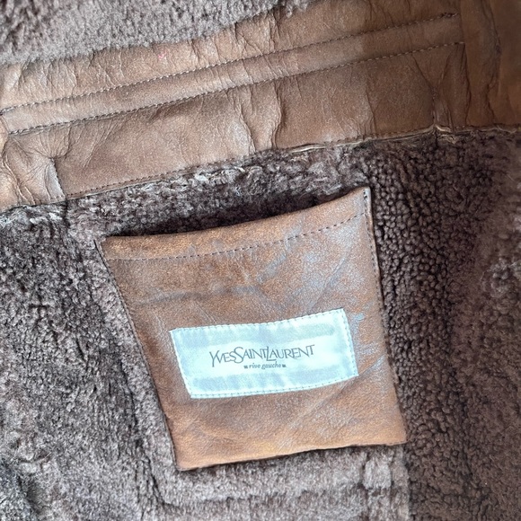 YVES SAINT LAURENT sheep skin winter coat. - Picture 3 of 11